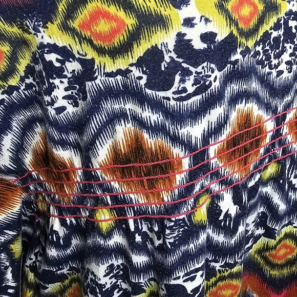 Women's Plus Festival Boho Geometric Butterfly Sleeve Top 1X - Picture 6 of 7